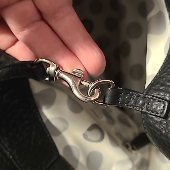 Coach Julia Pebbled Leather OpArt Perry Black Purse/Totek - Picture 8 of 9